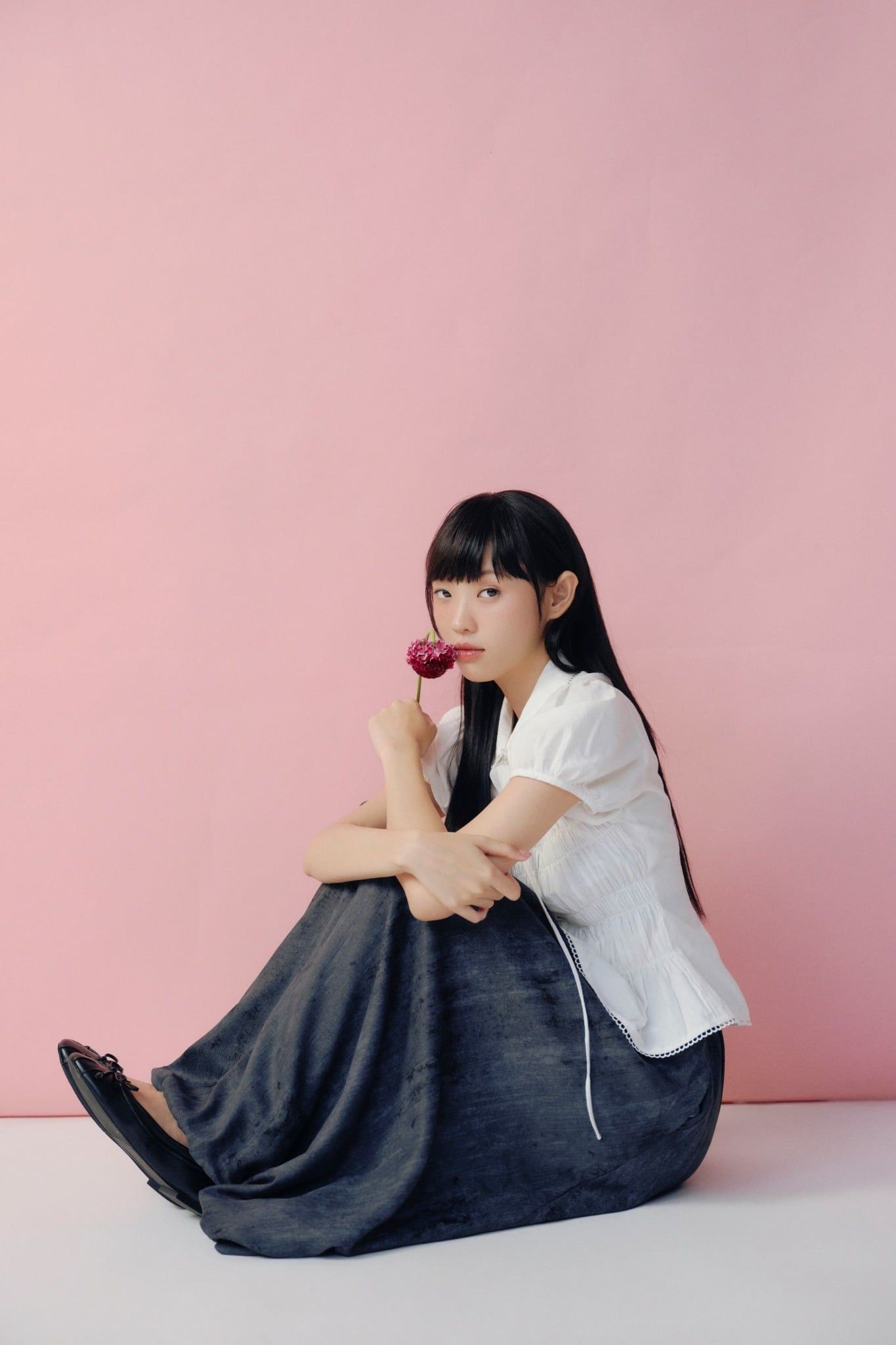 Áo White Puff Smocked Peplum Shirt