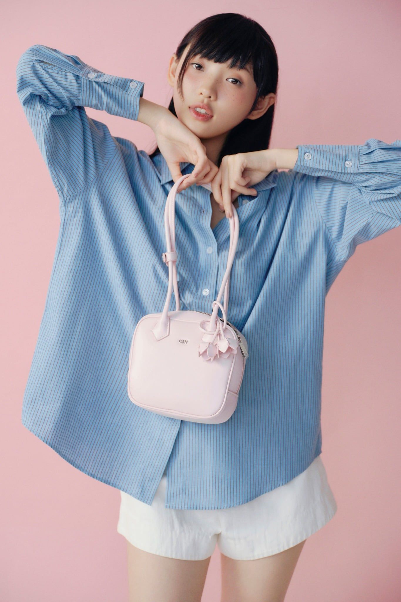 Áo sơ mi Muted Blue Cotton Striped Long Sleeves Shirt