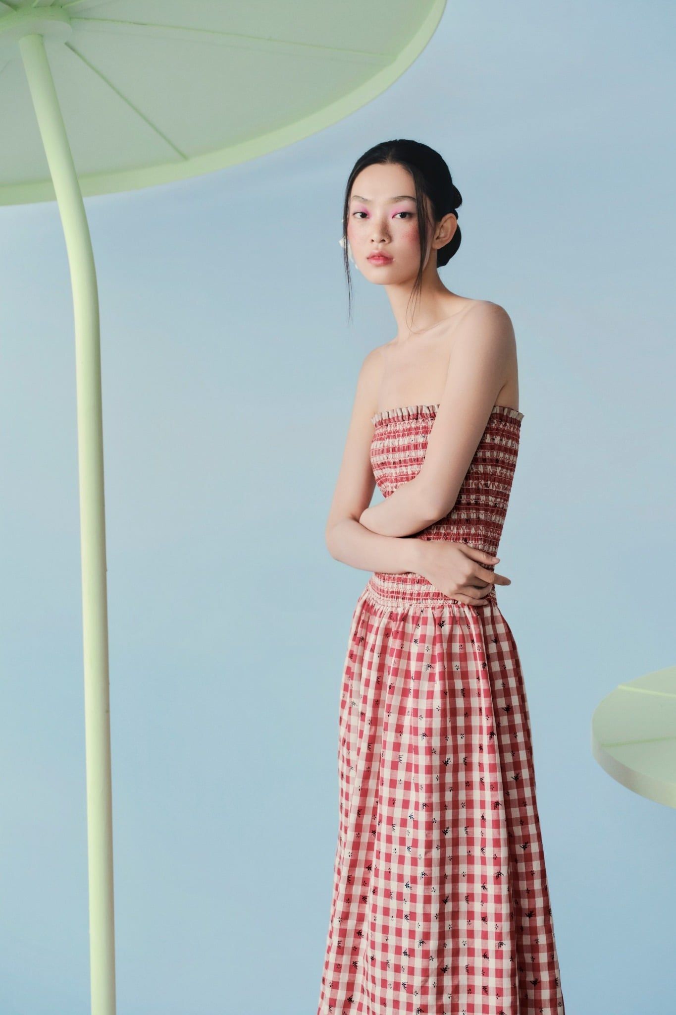 Striped Cup Maxi Dress nhiều màu