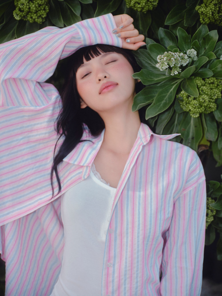  Áo sơ mi Striped Long Sleeves Shirt nhiều màu 