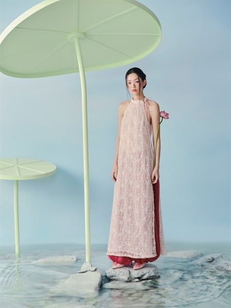 Quần áo dài ống rộng Silk Wide Leg Trouser