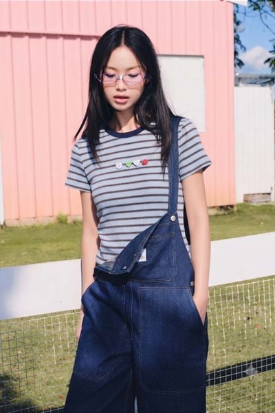 Áo thun babytee kẻ sọc nhiều màu 
