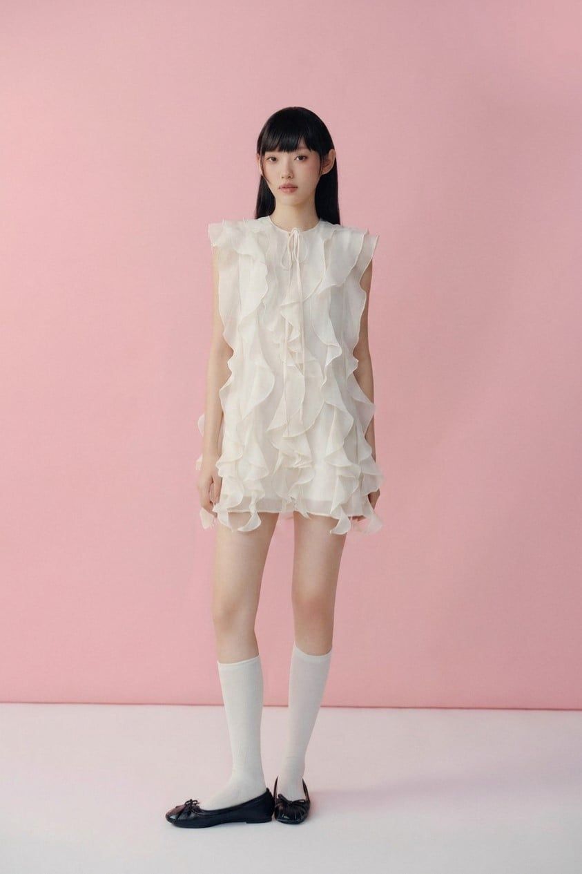 Váy tiệc phối bèo Demetra Dress