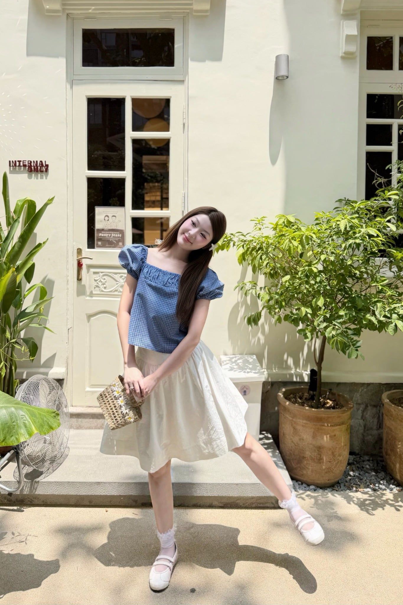 Áo Square Neck Puff Top nhiều màu