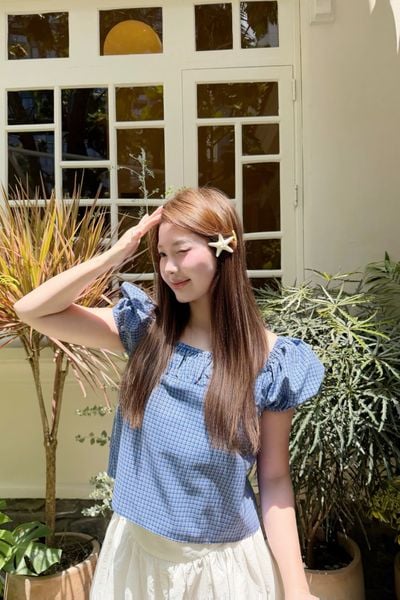  Áo Square Neck Puff Top nhiều màu 