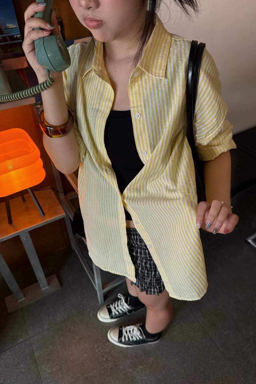 Áo sơ mi voan tay dài Striped Long Sleeves Shirt