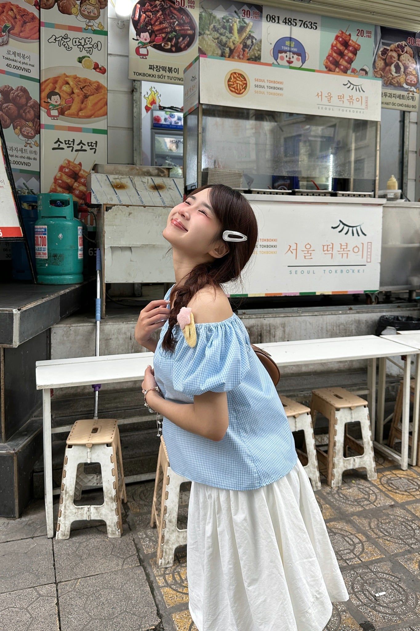 Áo Square Neck Puff Top nhiều màu