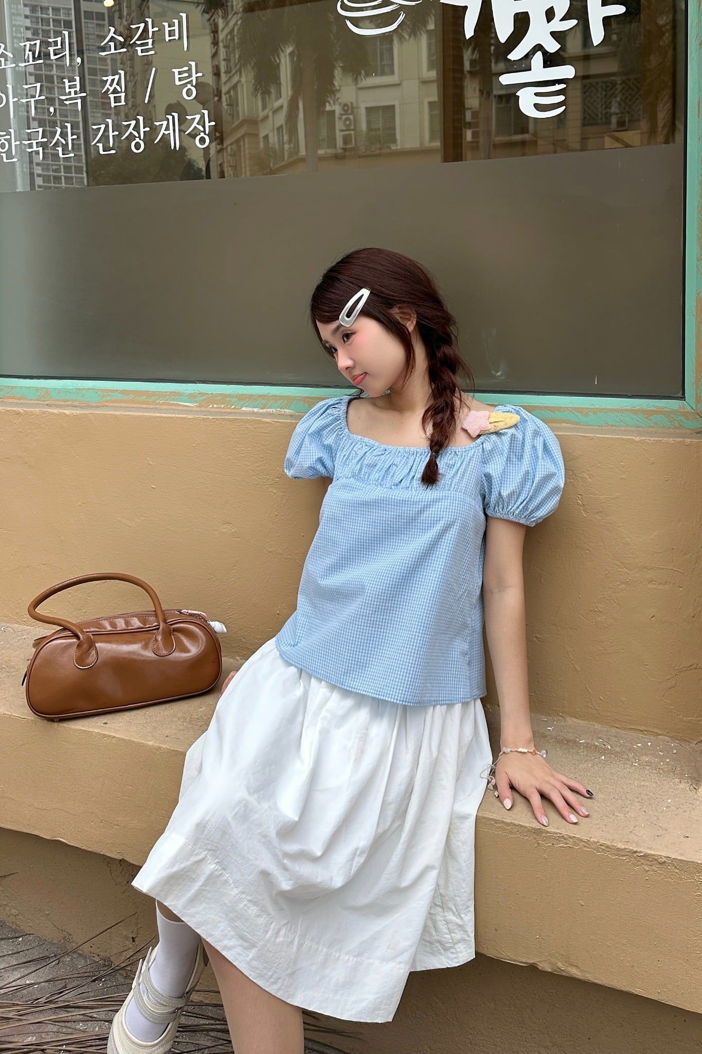 Áo Square Neck Puff Top nhiều màu