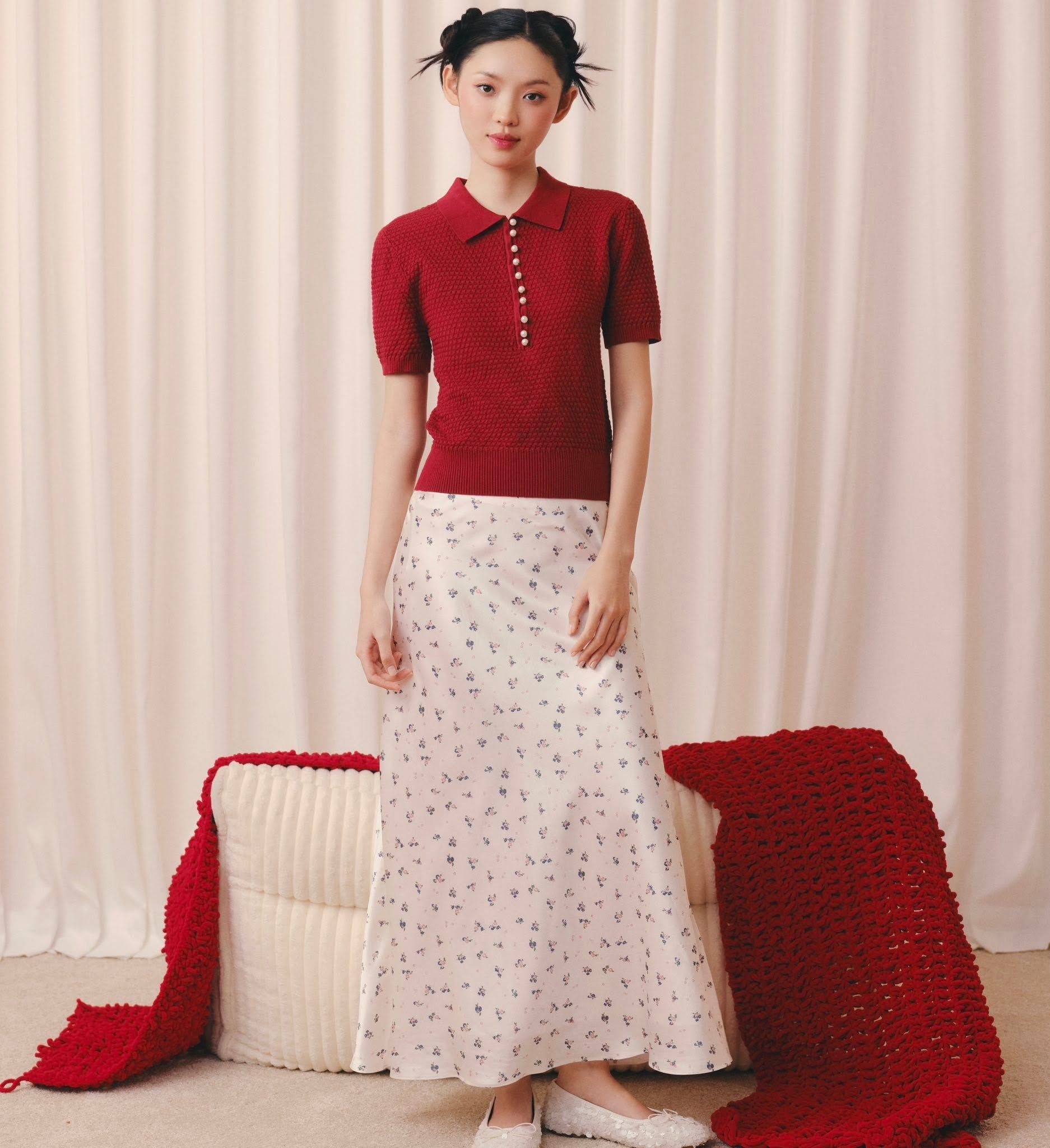 Chân váy lụa Satin Long Skirt nhiều màu