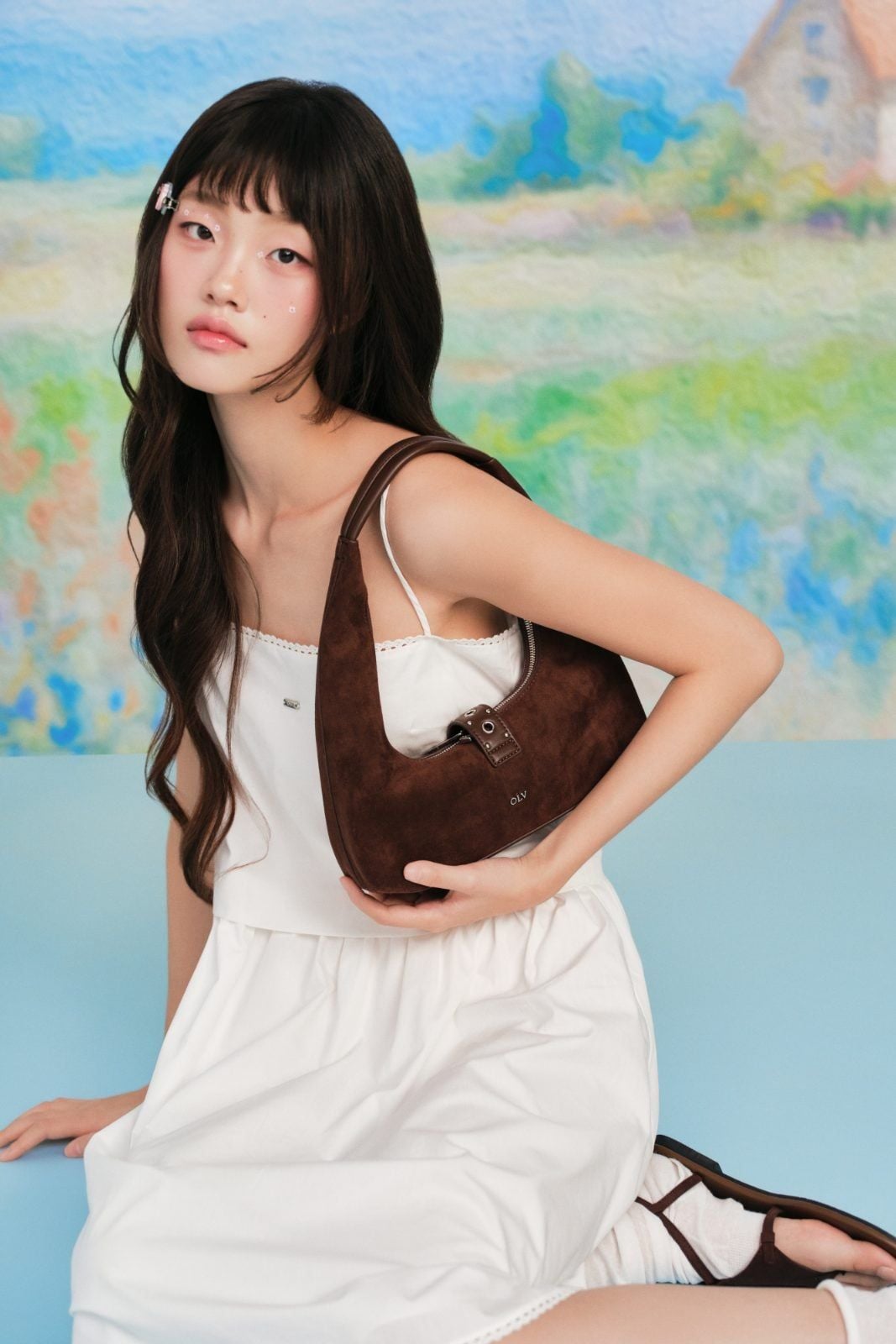 Túi da bóng đeo vai Leather Shoulder Bag nhiều màu