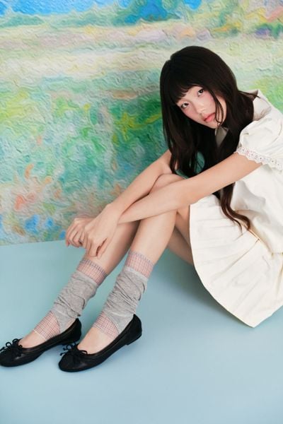  Giày búp bê đính nơ Bowy Ballet Flats nhiều màu 