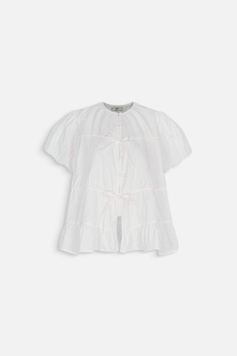 Áo Drawstring Ruffle Babydoll Shirt nhiều màu