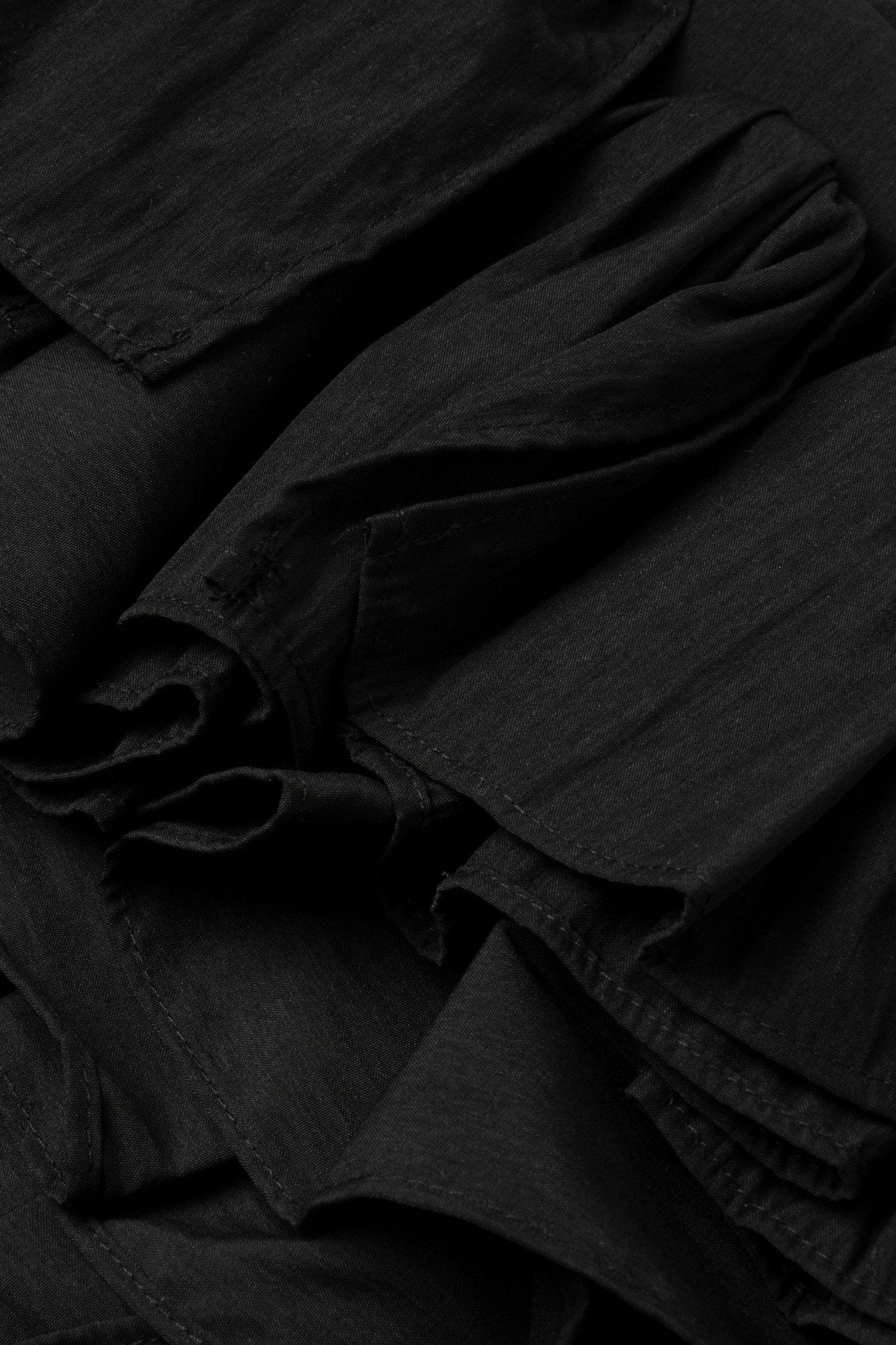 Chân váy Black Parachute Mini Tiered Ruffled Skirt