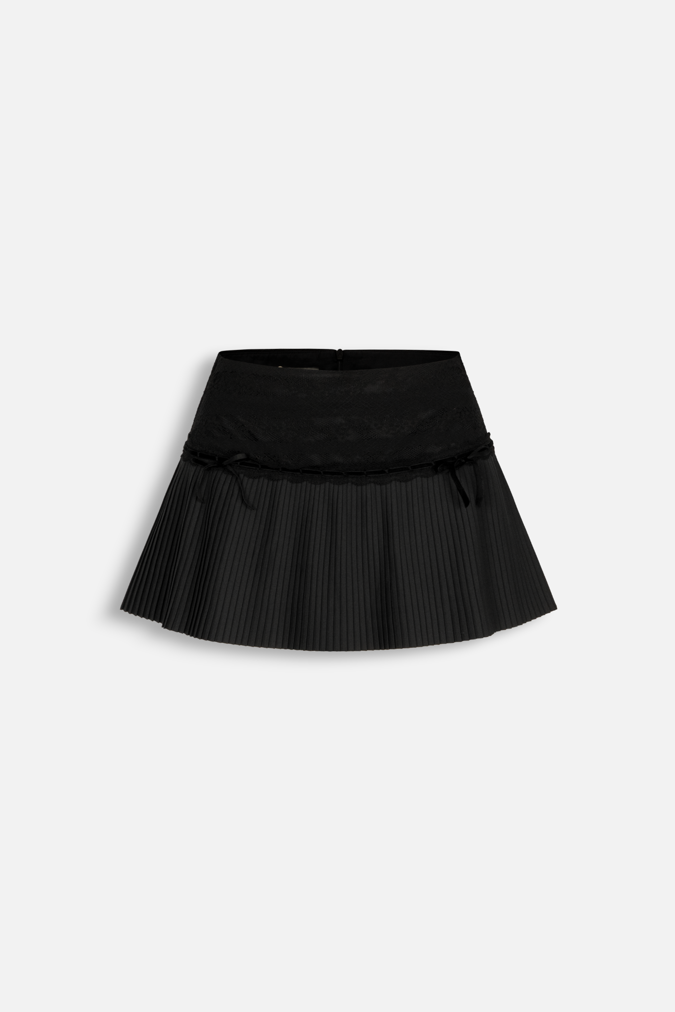 Chân váy Black Bow Pleated Mini Skirt