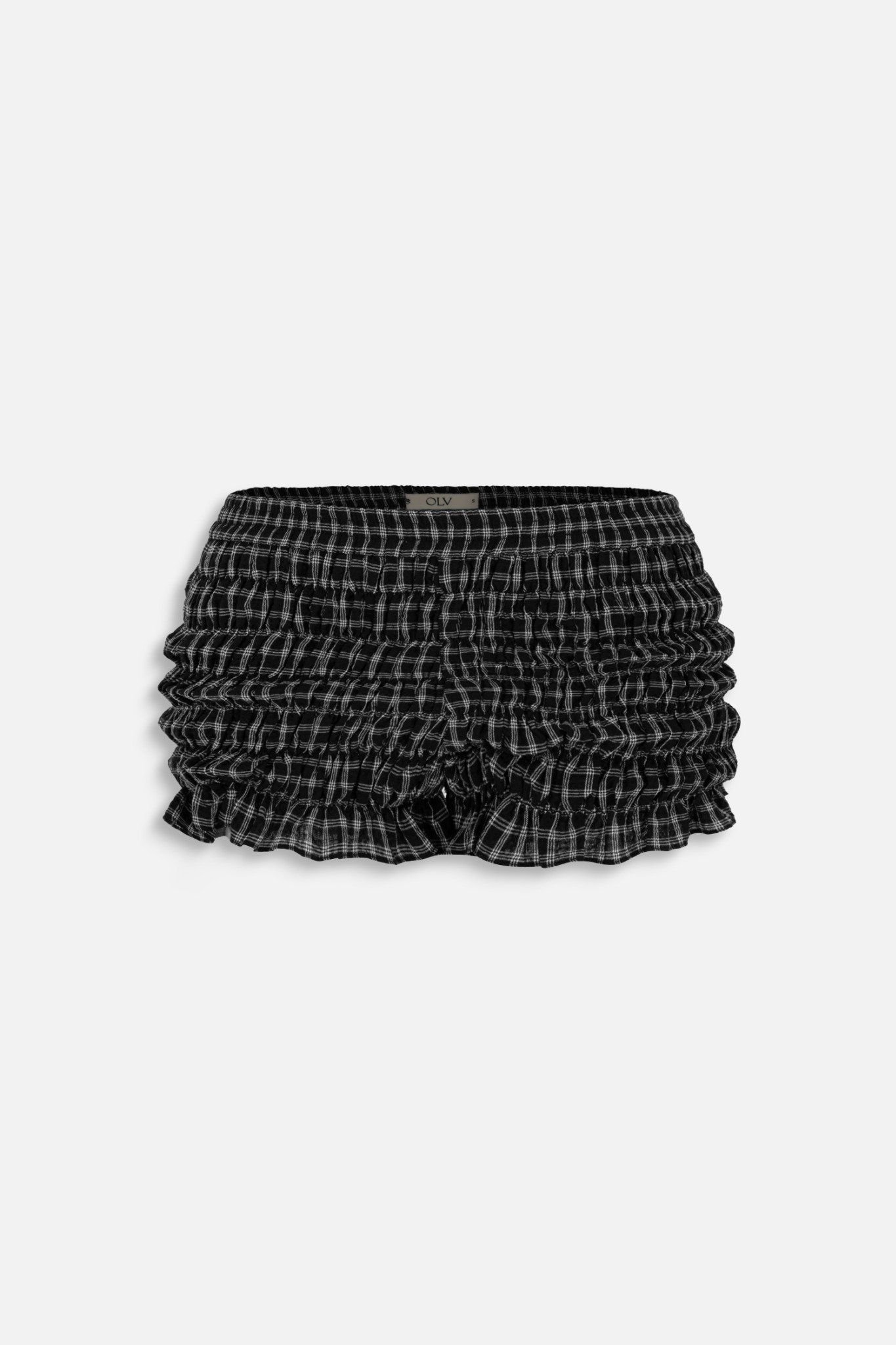 Quần Cotton Checked Ruffle Shorts nhiều màu