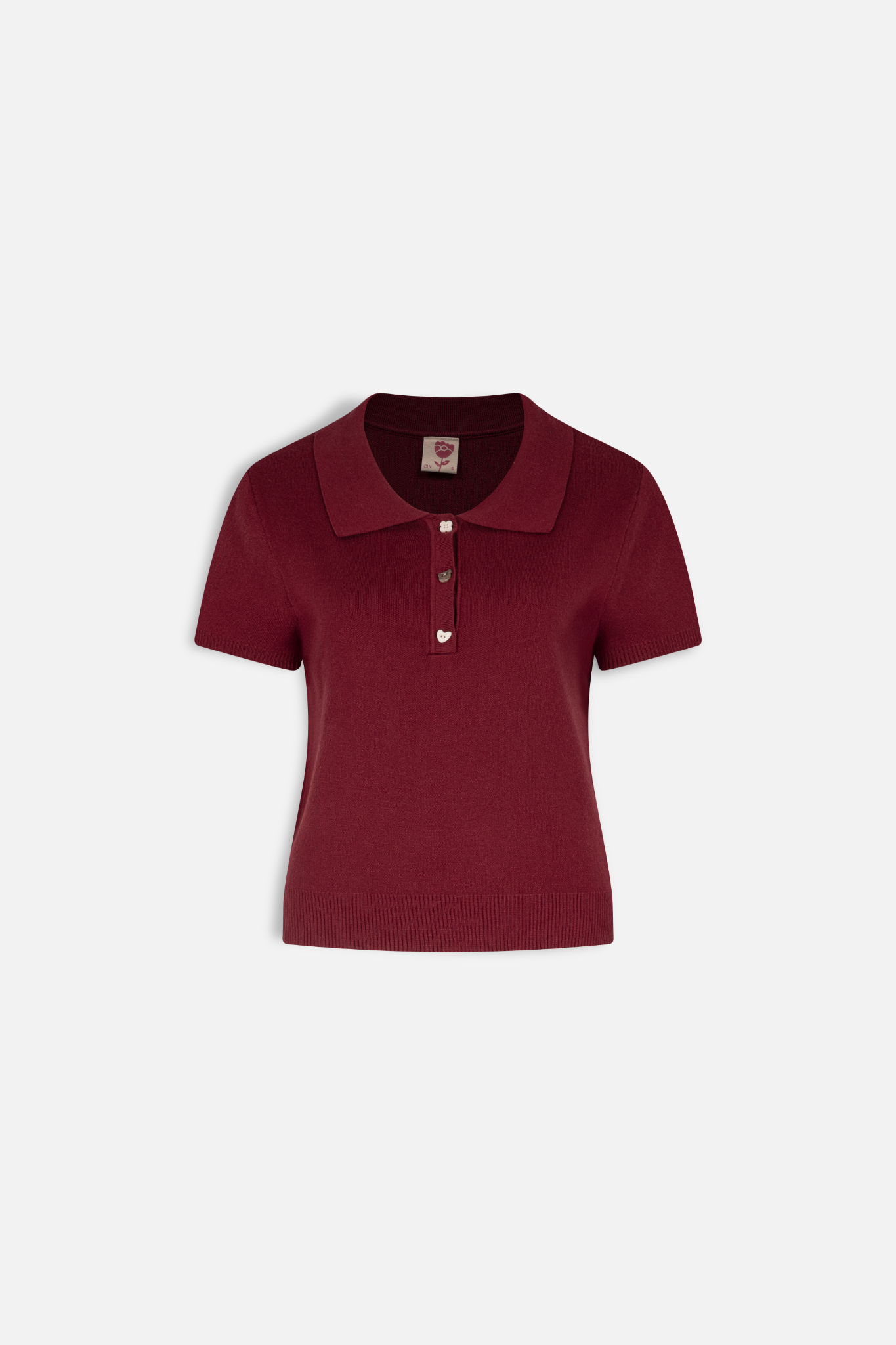 Áo Knit Polo Sweetheart Buttoned Top nhiều màu