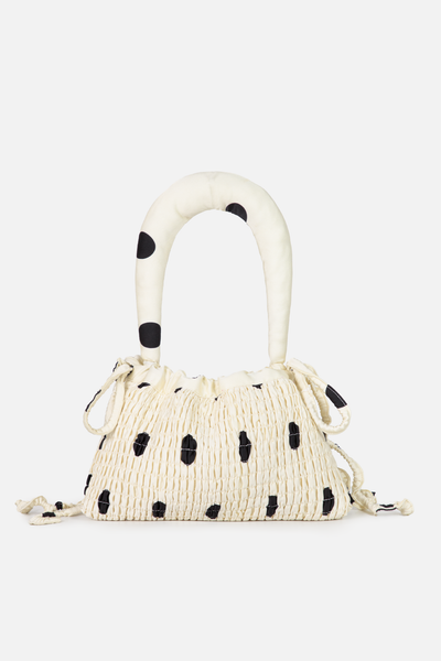  Túi kem chấm bi Cream Dot Silky Hand Bag 