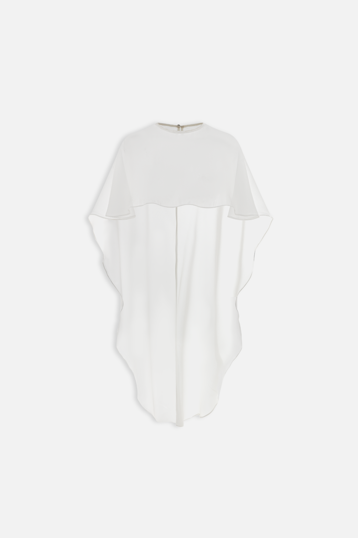 Áo choàng Ivory Organza Draped Capelet có nút/không nút