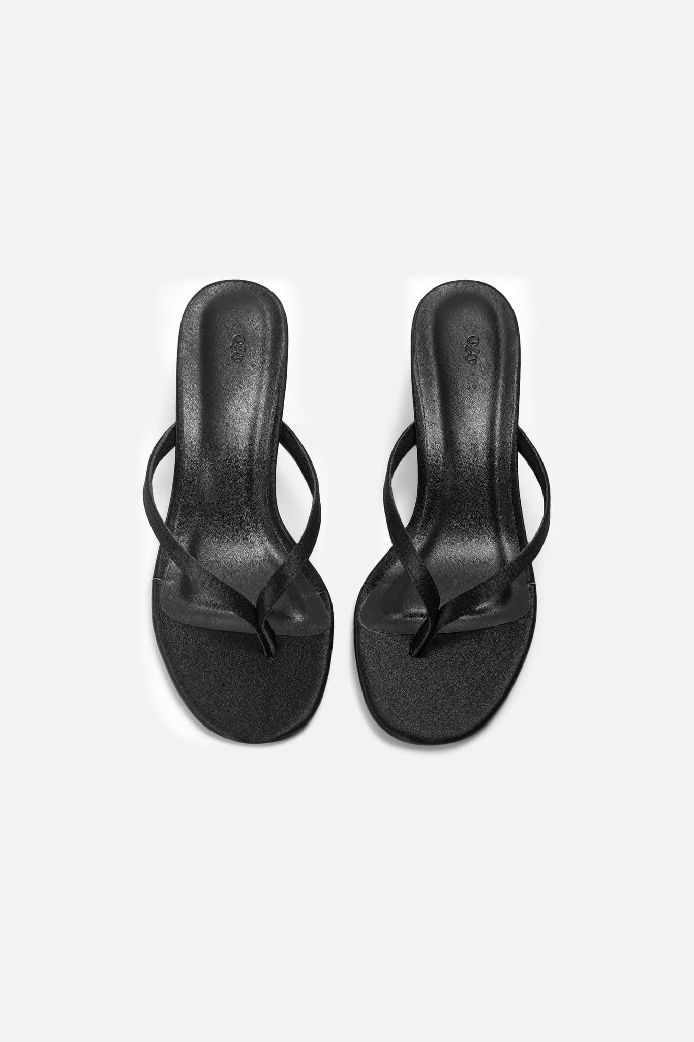 Giày cao gót xỏ ngón Black Slim Low Slip On Heels