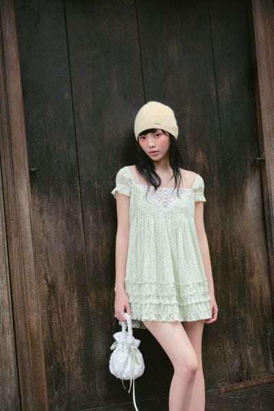  Váy Kate Ruffled Babydoll Dress nhiều màu 
