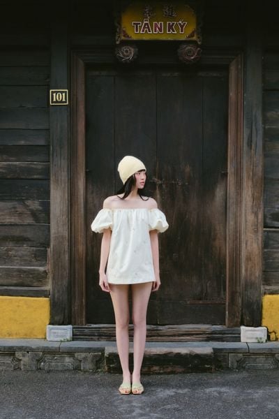  Váy Butter Fleur Off Shoulder Mini Puff Dress 