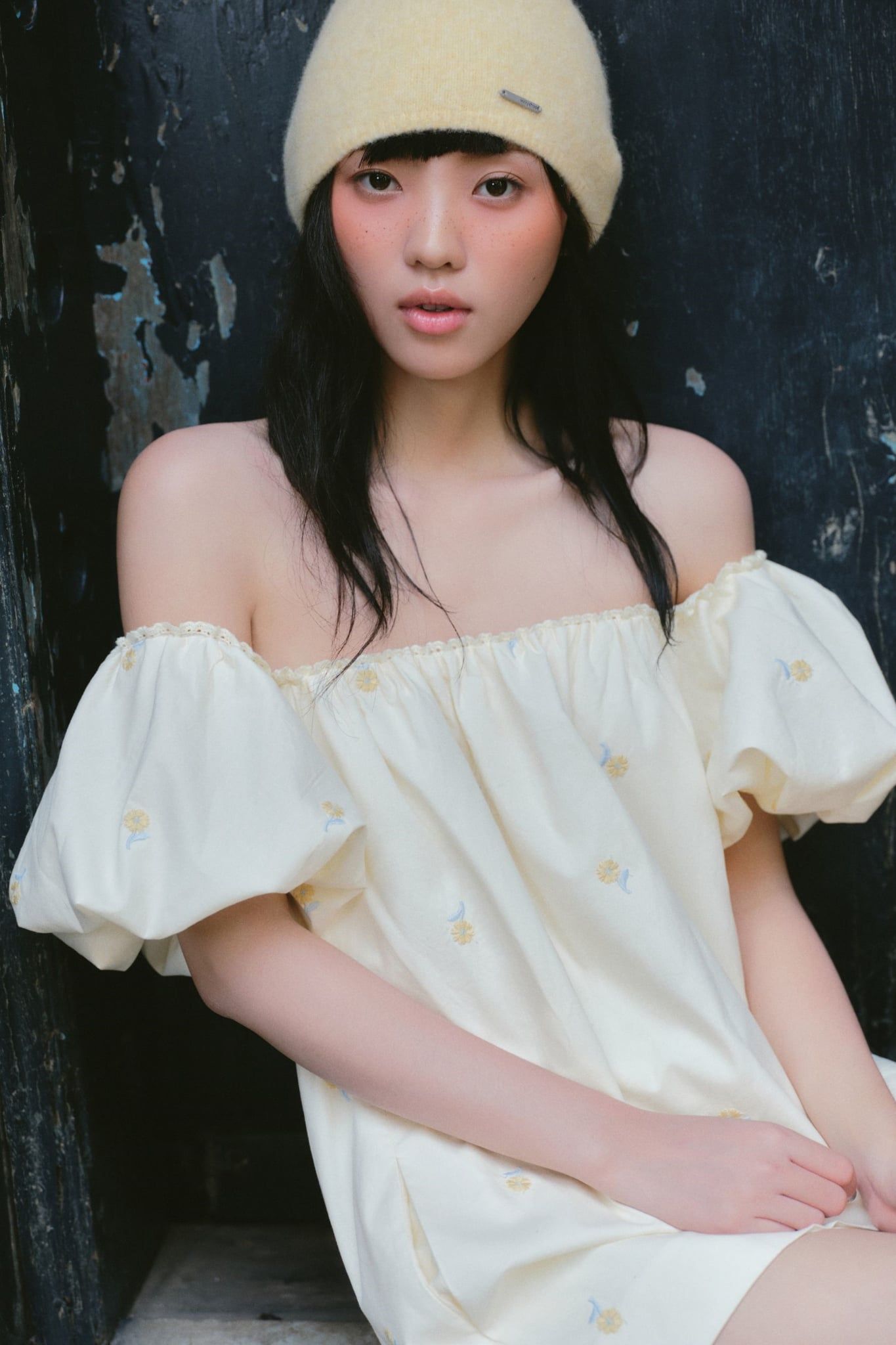 Váy Butter Fleur Off Shoulder Mini Puff Dress