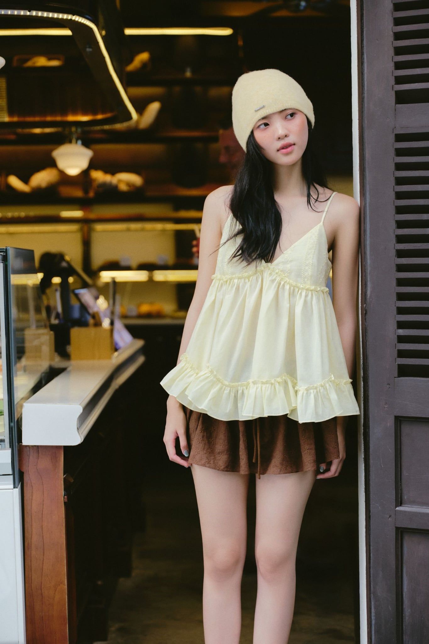 Áo Ruffled Cami Top nhiều màu