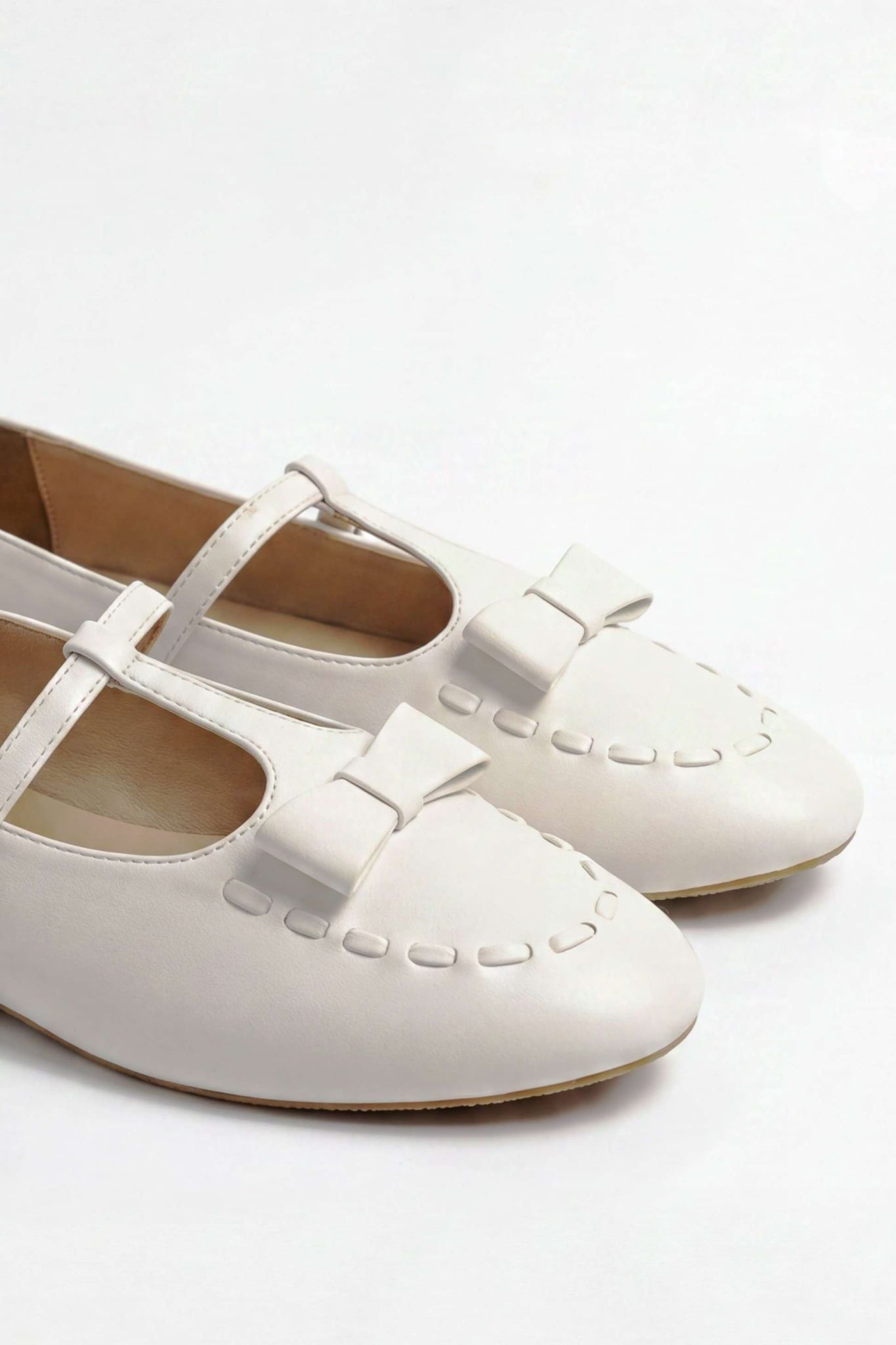 Giày búp bê Leather Bow Ballet Flats nhiều màu