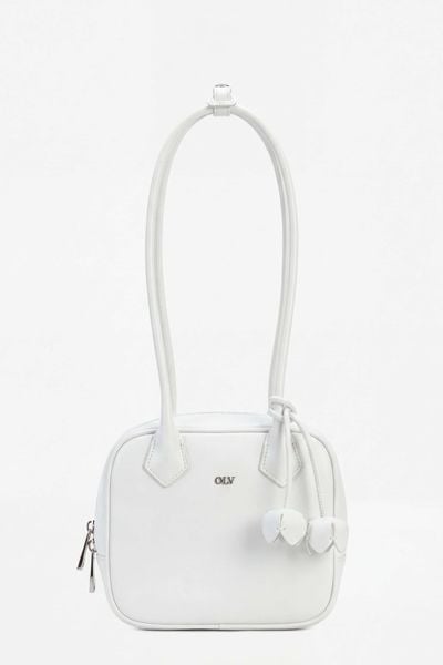  Túi xách da bóng dây hoa Glossy Leather Hand Bag 