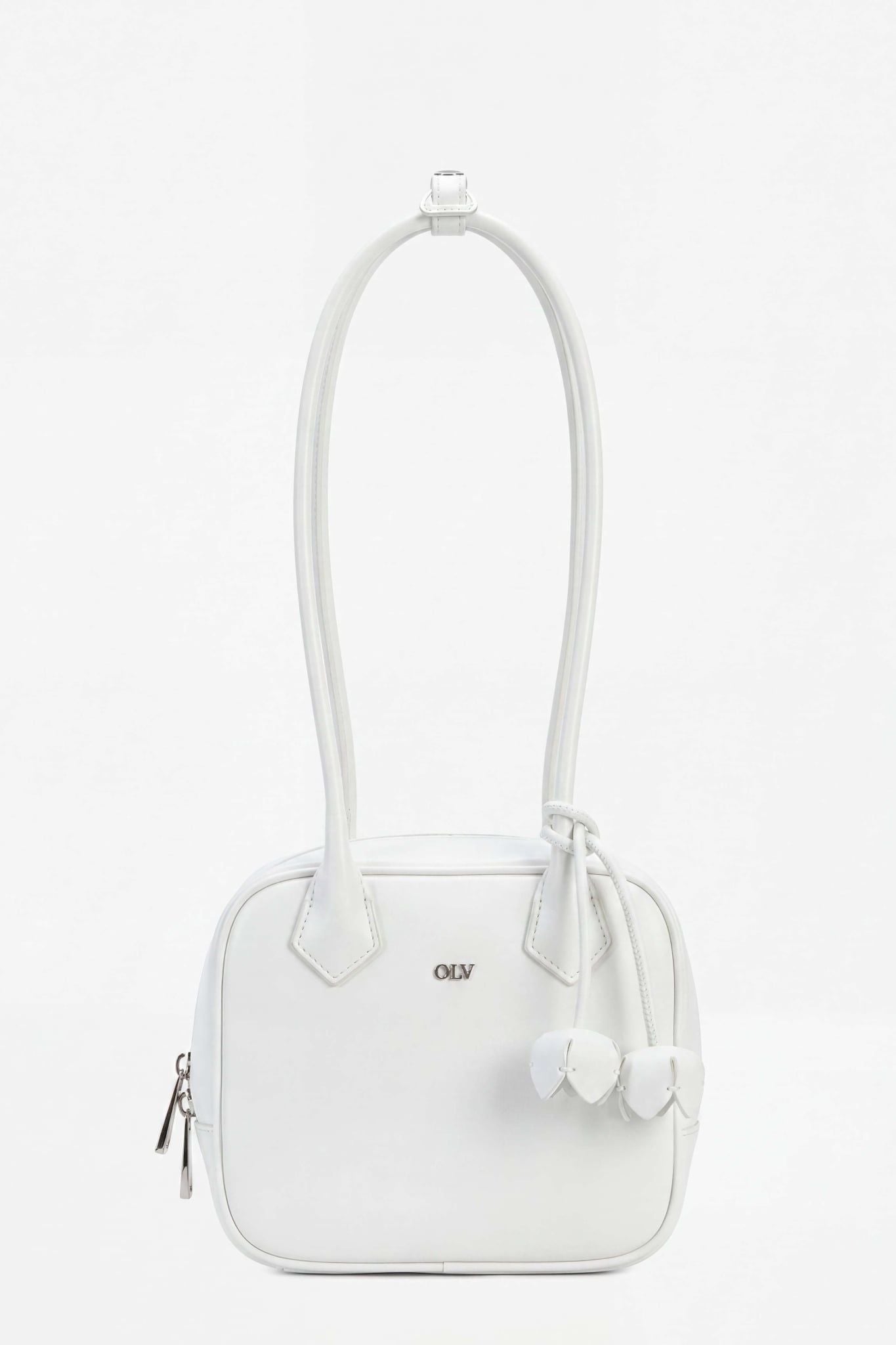 Túi xách da bóng dây hoa Glossy Leather Hand Bag