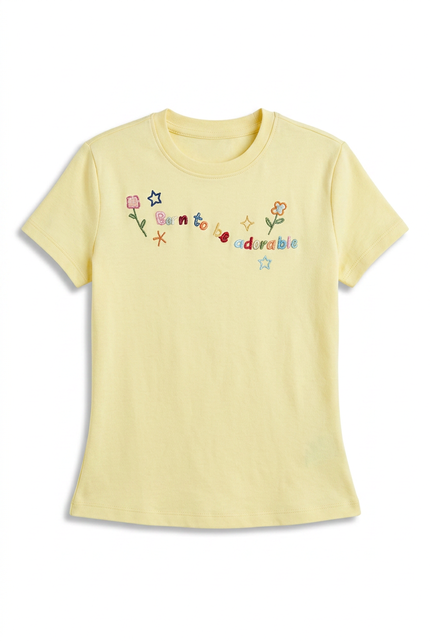 Áo thun babytee thêu nổi nhiều kiểu