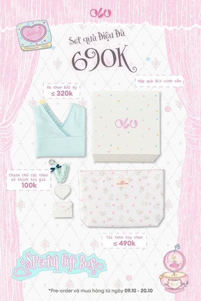 Hộp quà thiết kế OLV | Special Gift Box 20.10 (chưa bao gồm sản phẩm) 