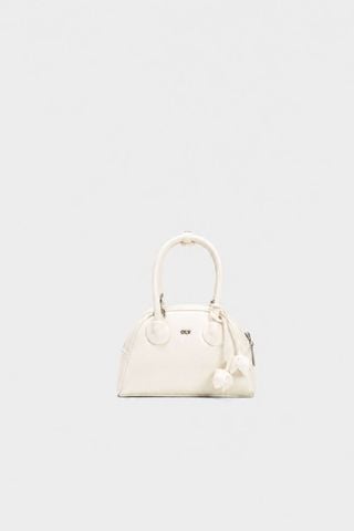 Túi da phom vòm màu trắng White Leather Dome Bag