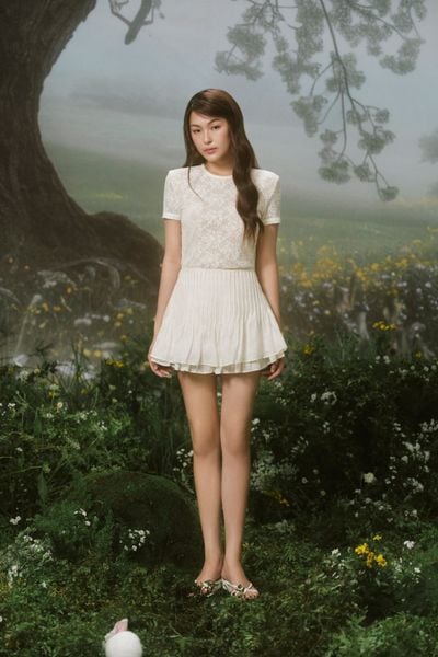  Áo Fleur Lace Short Sleeve Top nhiều màu 