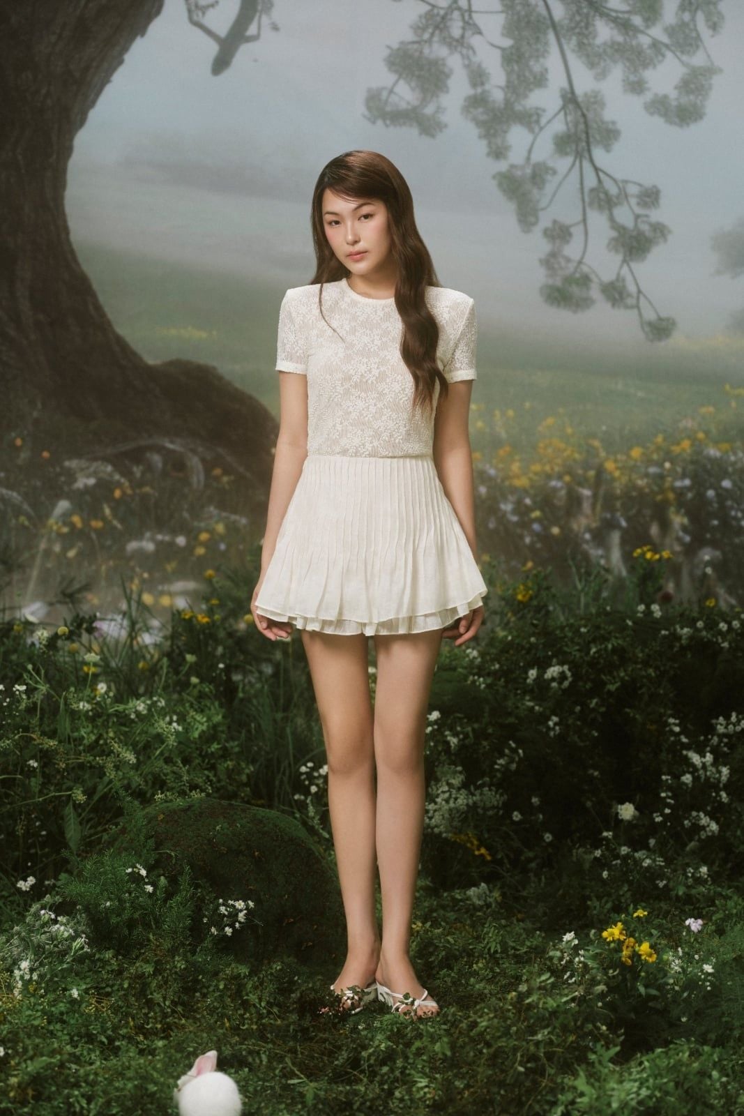 Áo Fleur Lace Short Sleeve Top nhiều màu