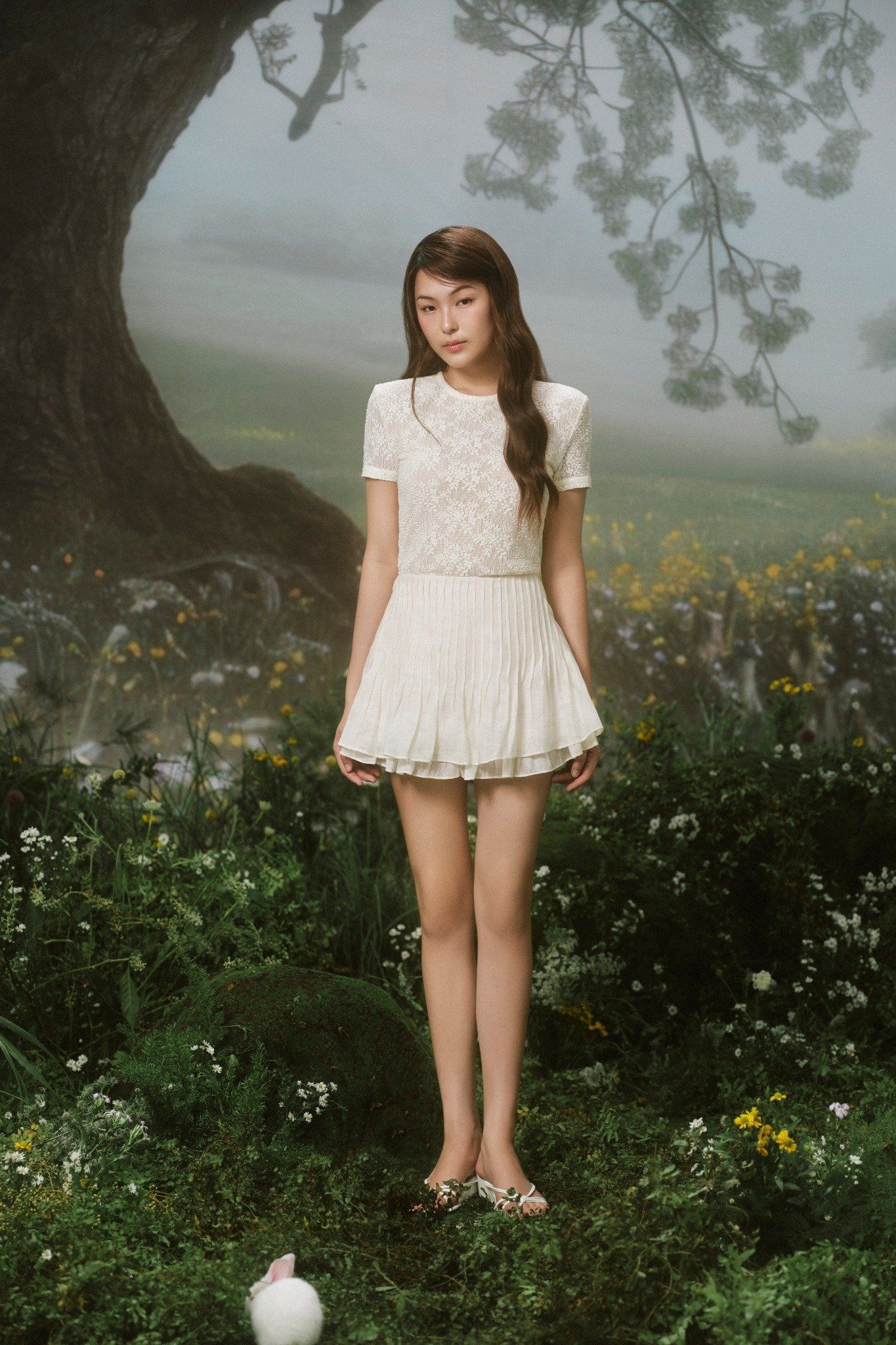 Áo Fleur Lace Short Sleeve Top nhiều màu