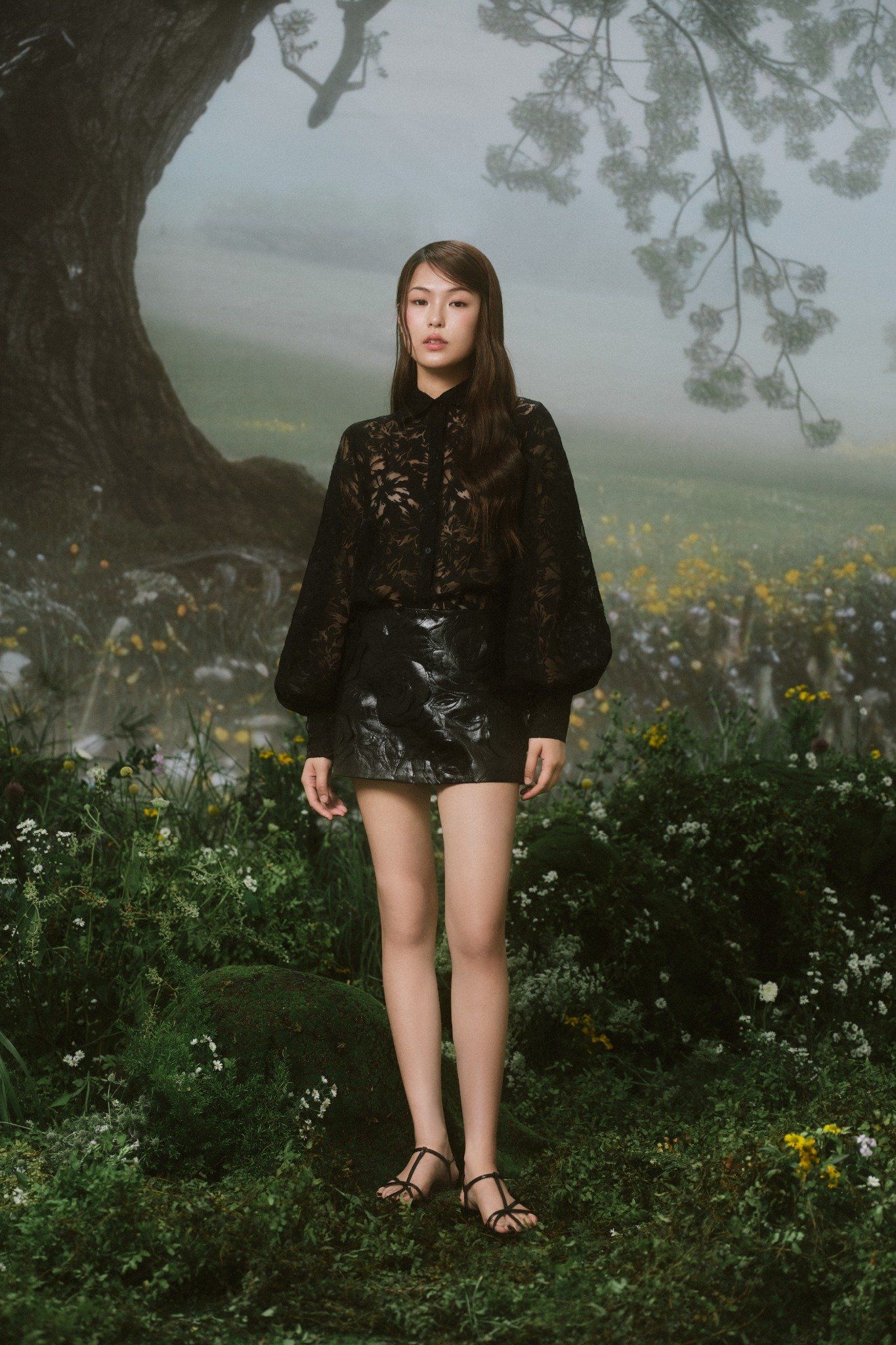 Chân váy Fleur Applique Mini A Line Skirt nhiều màu