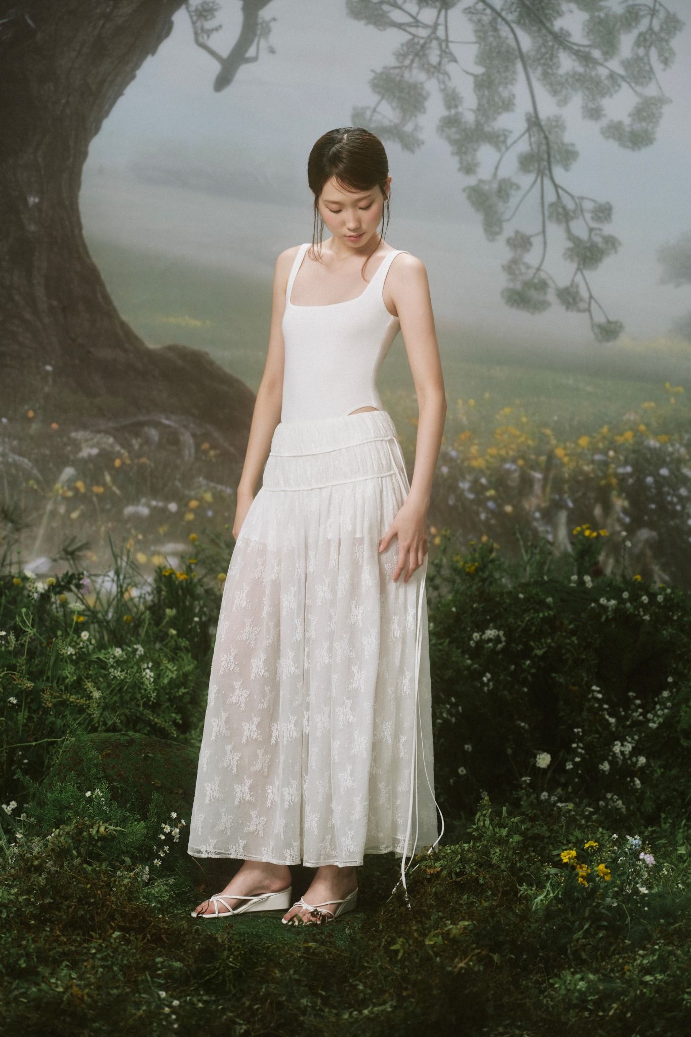 Chân váy Chiffon Side Tie Maxi Skirt nhiều màu