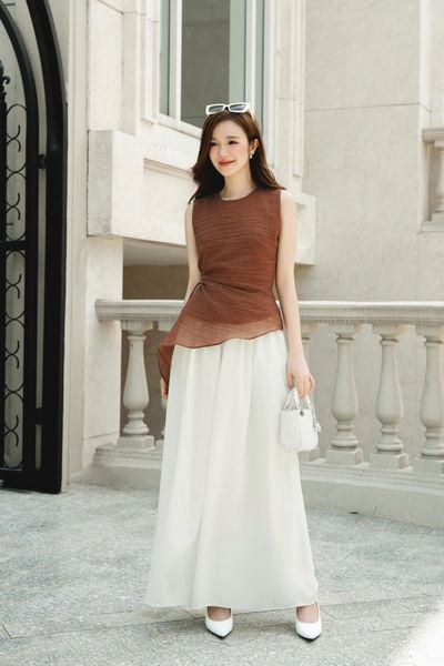  Áo Zadie Top in Brown 