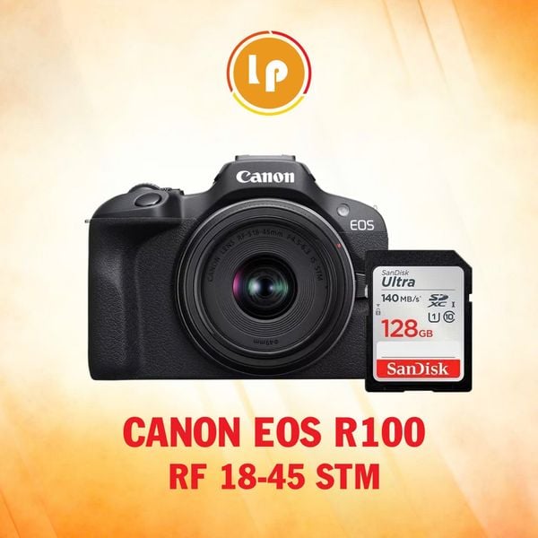 Máy ảnh Canon R100 RF 18-45 chính hãng (New)