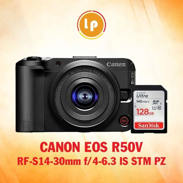 Máy Ảnh Canon EOS R50V Lens RF-S 14-30mm chính hãng (New)