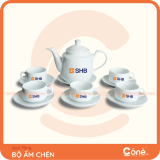[BAC004] Bộ Ấm Chén Niềm Tin | Bộ Ấm Chén In Logo Theo Yêu Cầu
