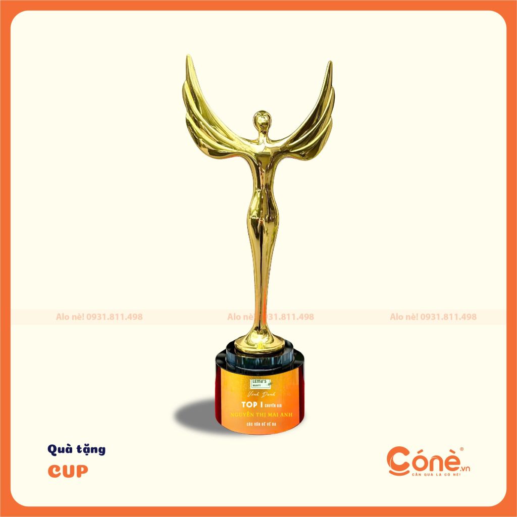 [CQT001] Cúp Vinh Danh Cone