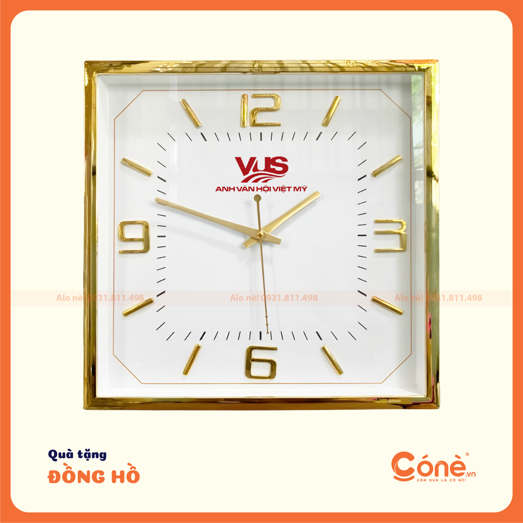 [DH002] Đồng Hồ Premium | Đồng Hồ Treo Tường Hình Vuông