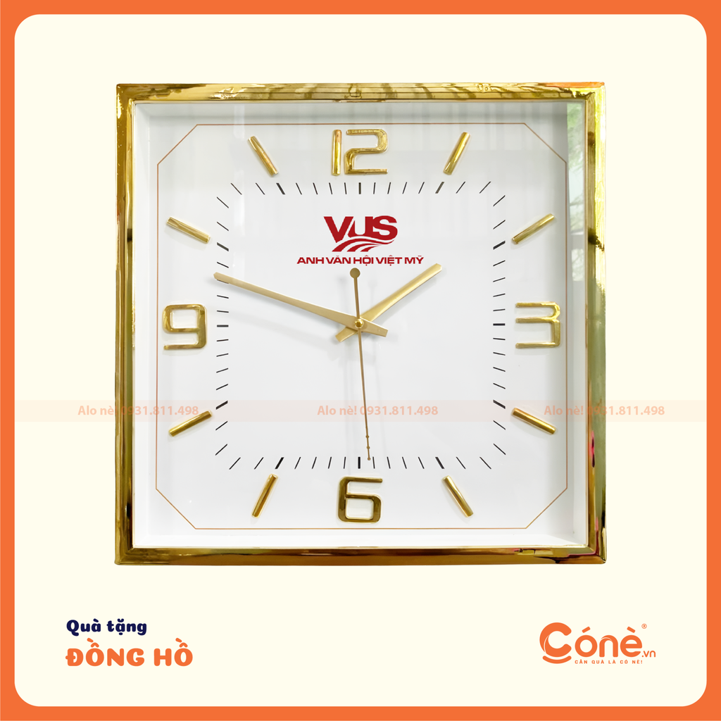 [DH005] Đồng Hồ True Value | Đồng Hồ Treo Tường Hình Vuông