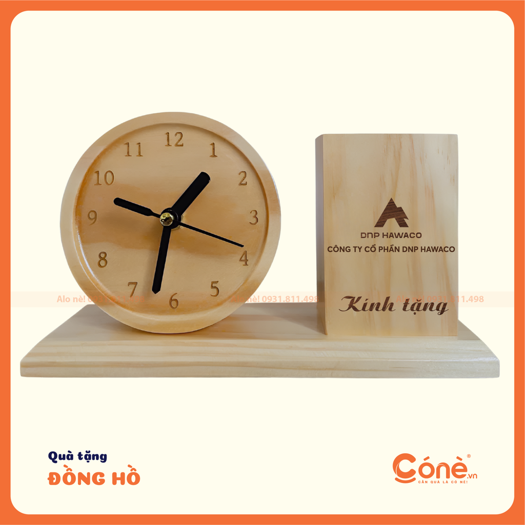 Đồng Hồ Gỗ Để Bàn