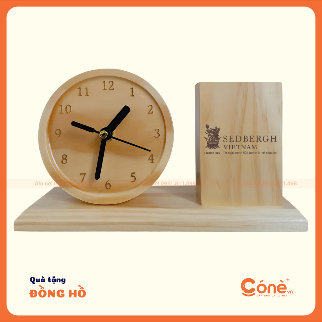 Đồng Hồ Gỗ Để Bàn
