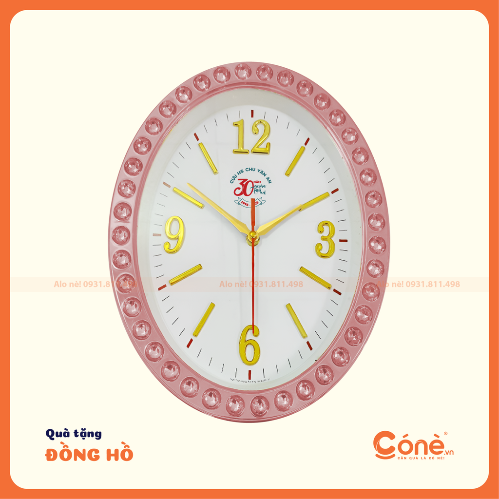 [DH003] Đồng Hồ Timeless Together | Đồng Hồ Treo Tường Oval