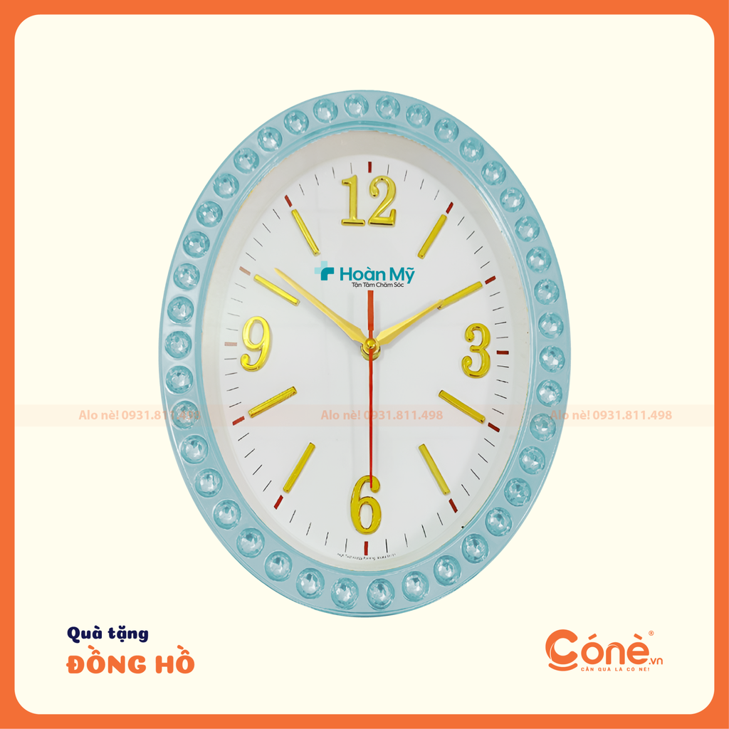 đồng hồ treo tường oval