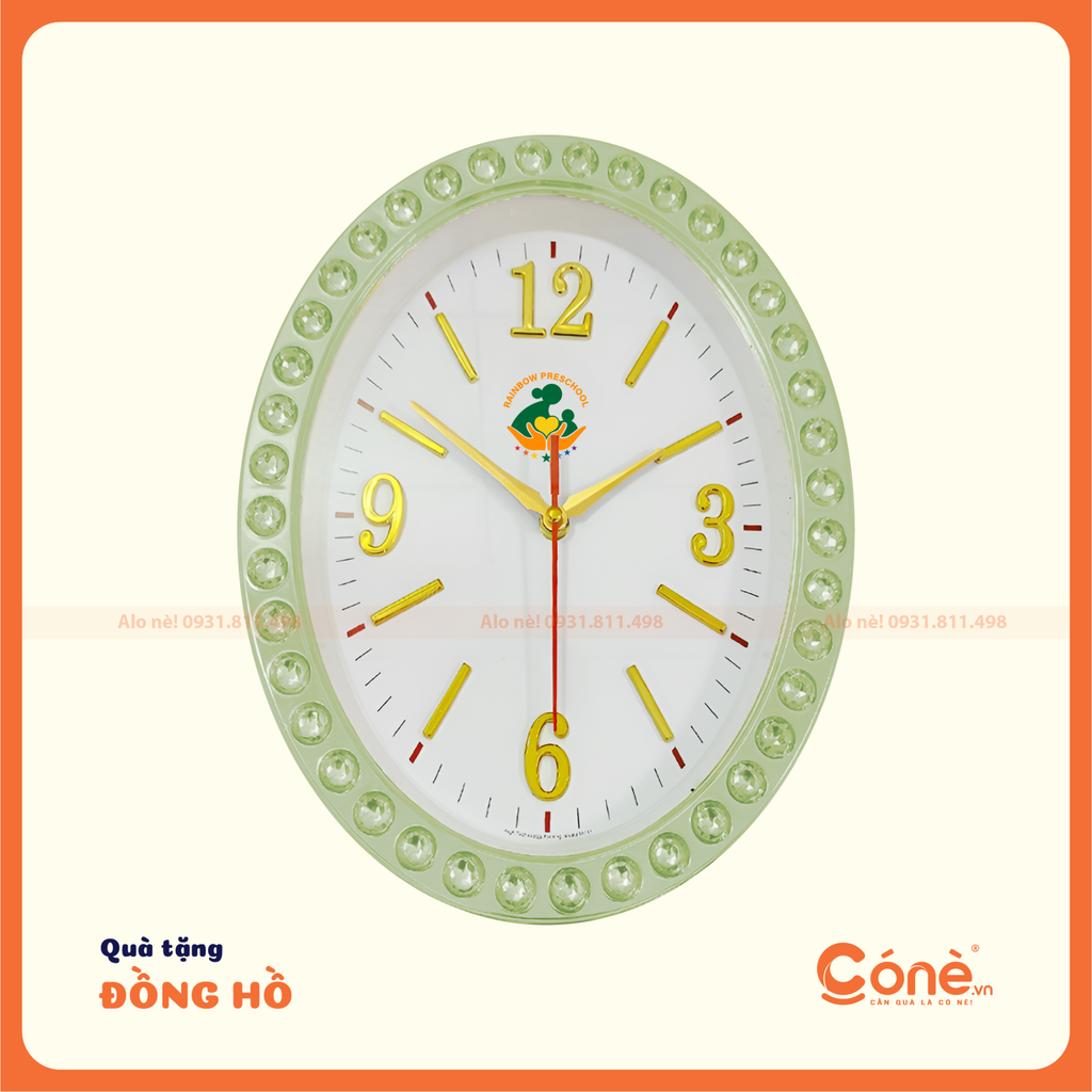 đồng hồ treo tường oval